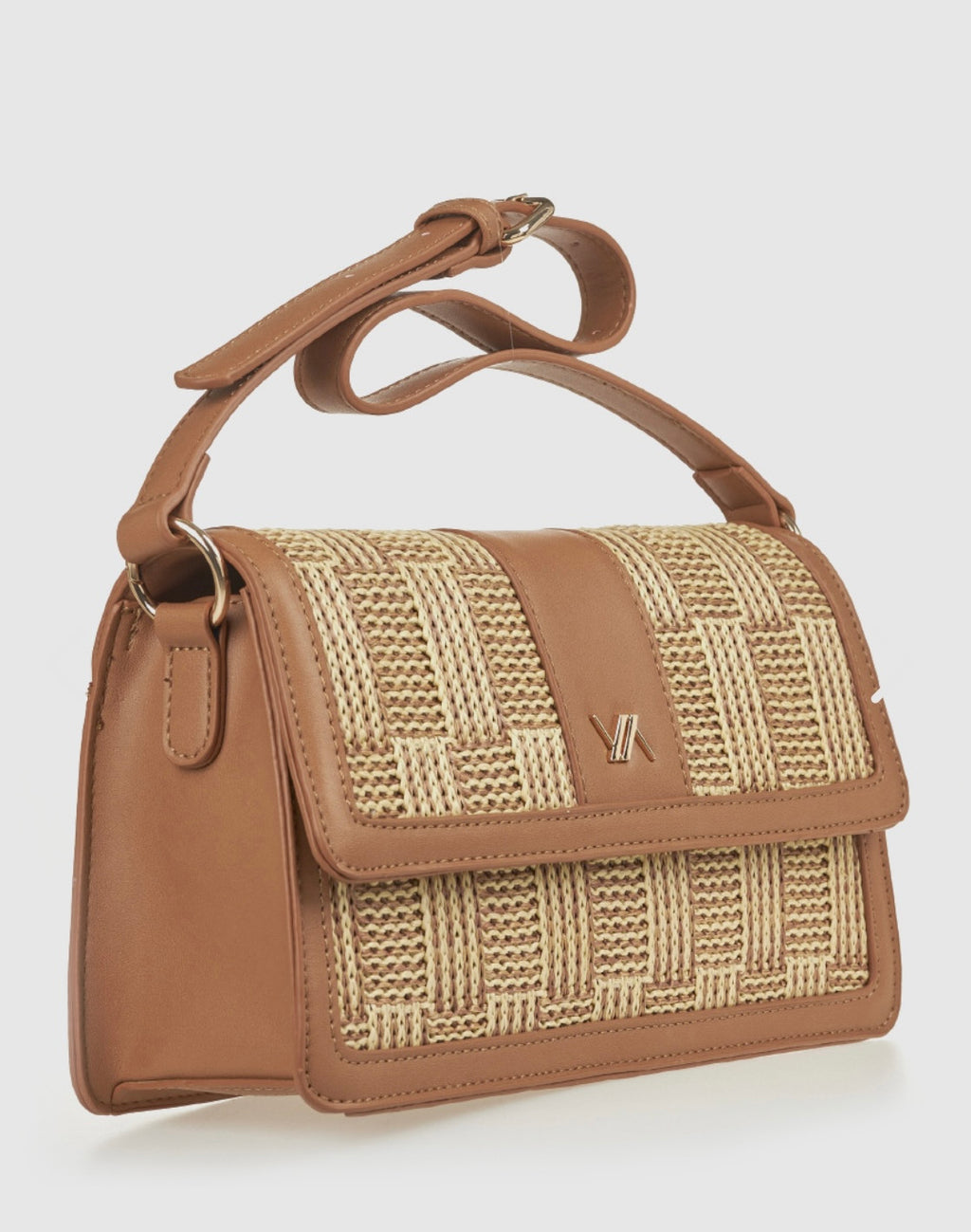 Borsa a spalla camel                           Verde