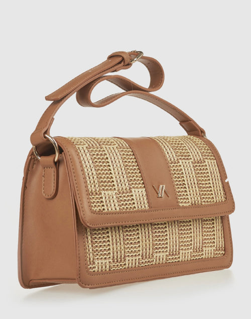 Borsa a spalla camel                           Verde