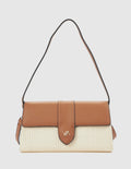 Borsa a spalla camel                           Verde
