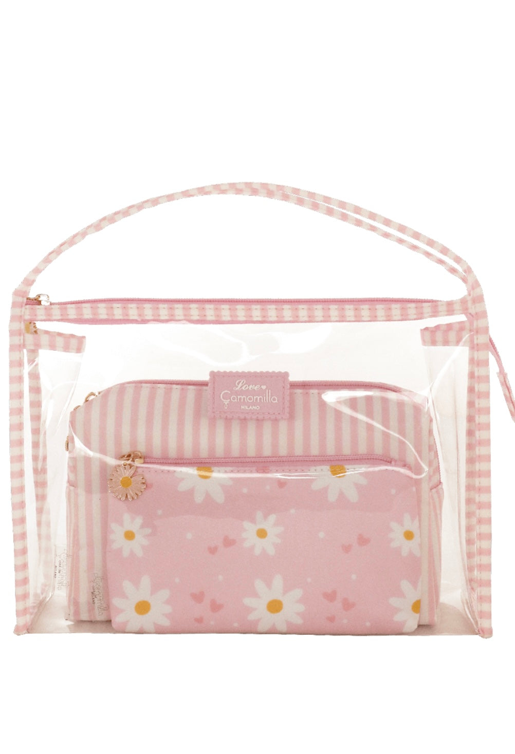 SET BEAUTY BAG TRIO DAISY LOVE ROSA                                         Camomilla milano