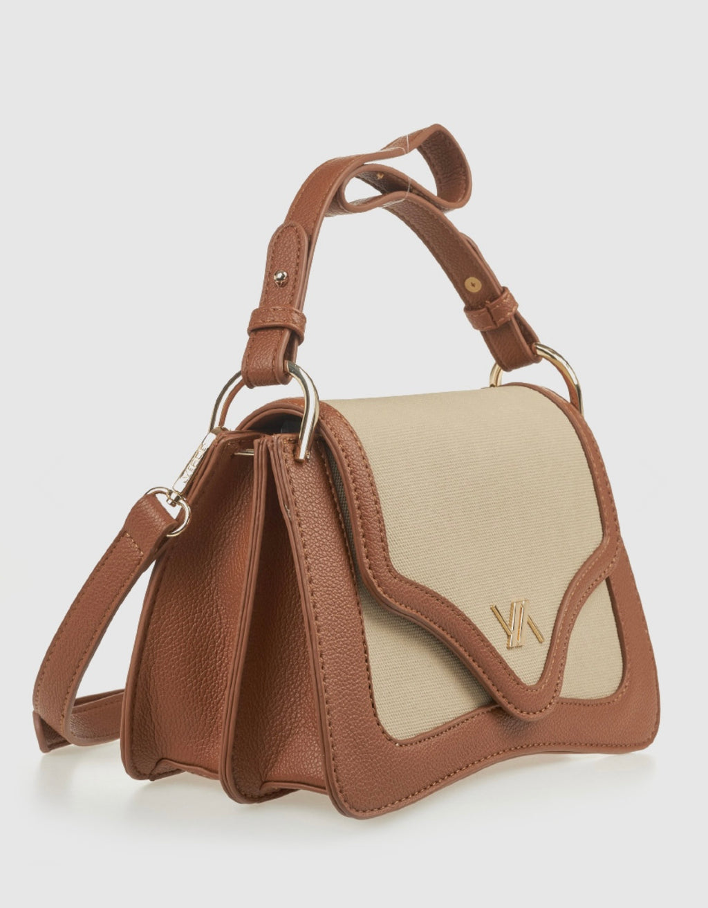 Borsa a spalla camel                           Verde