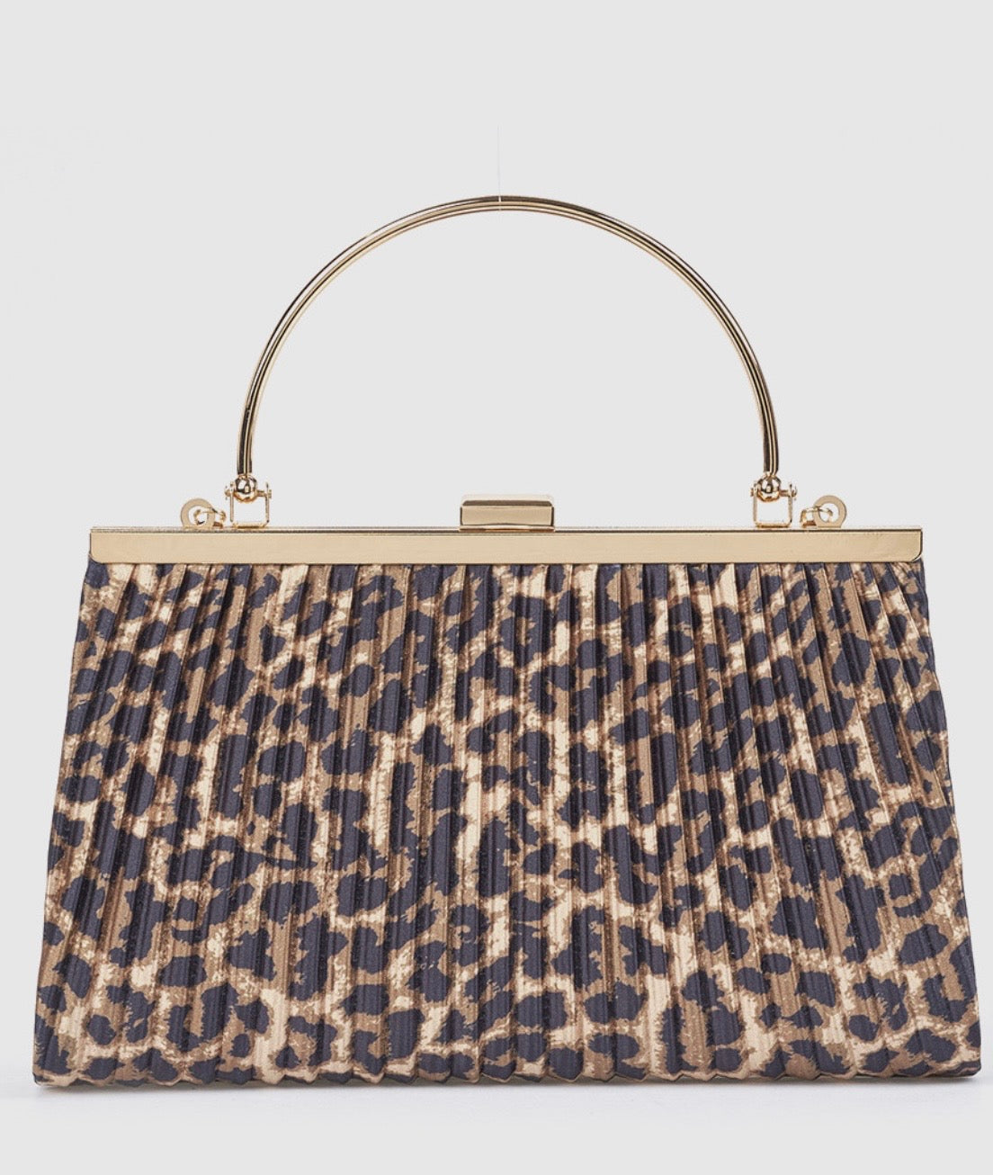 Borsa da sera animal print                 Verde