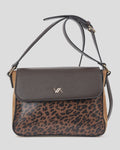 Borsa a tracolla animal print              Verde