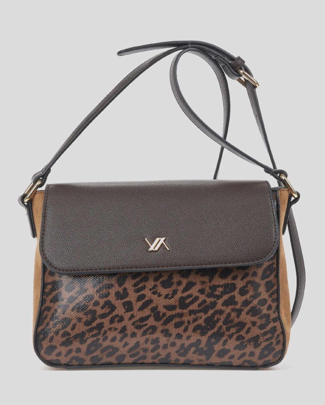 Borsa a tracolla animal print              Verde
