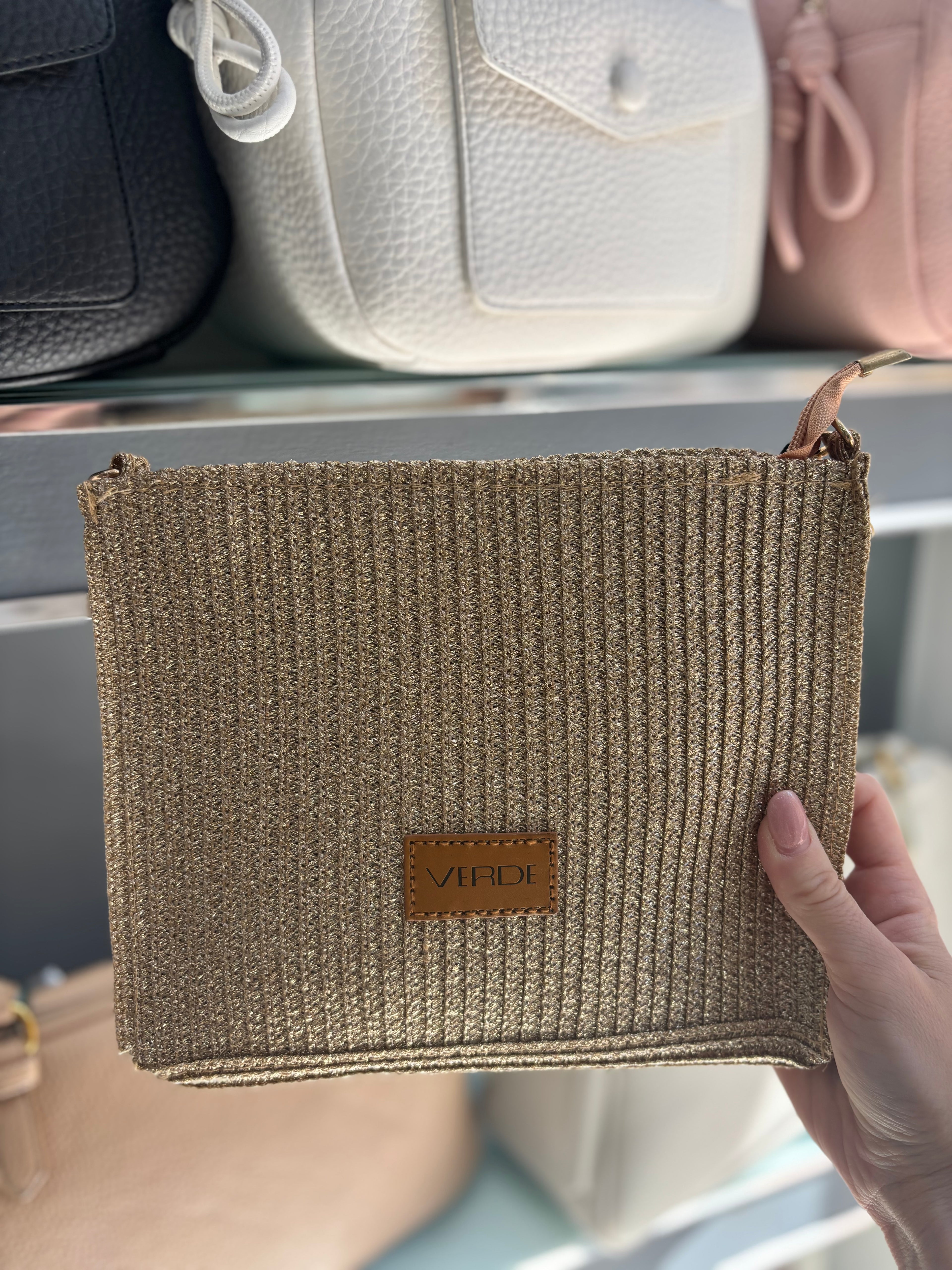 Borsa a tracolla gold                           Verde