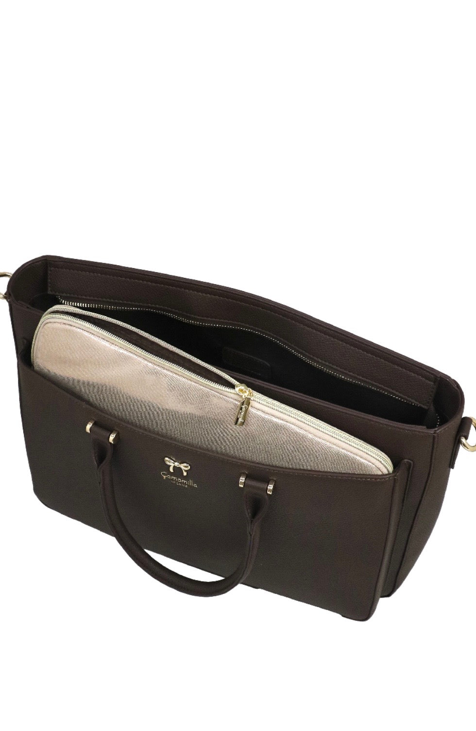 BORSA A MANO CON PORTA PC NICE OFFICE MARRONE                    Camomilla Milano