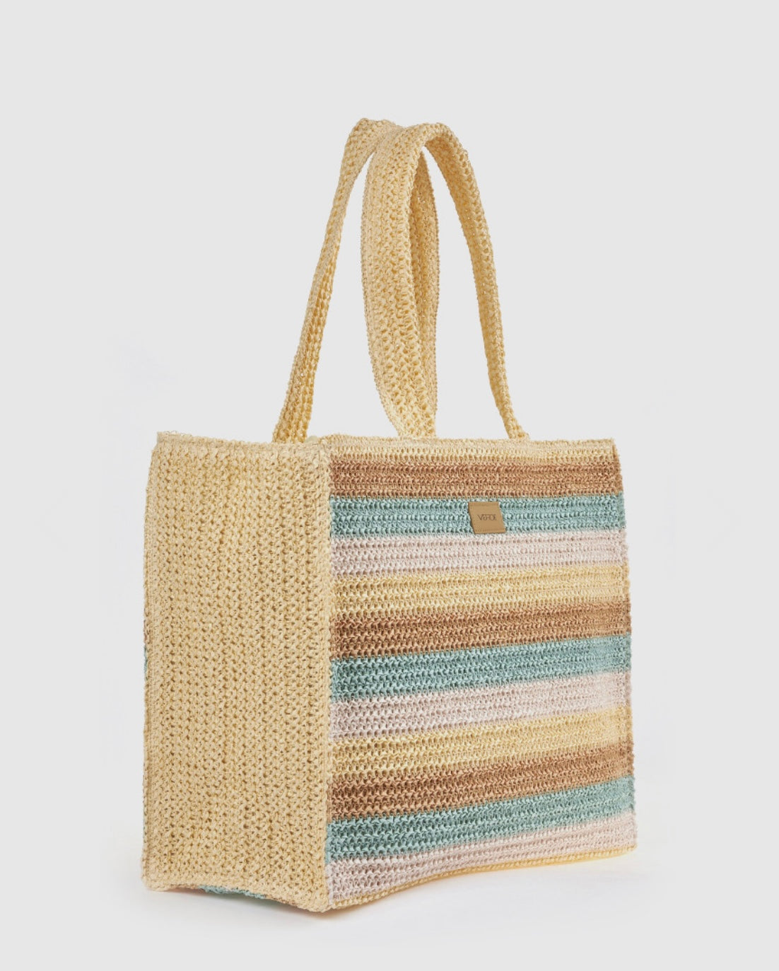 Borsa da mare multicolour                 Verde