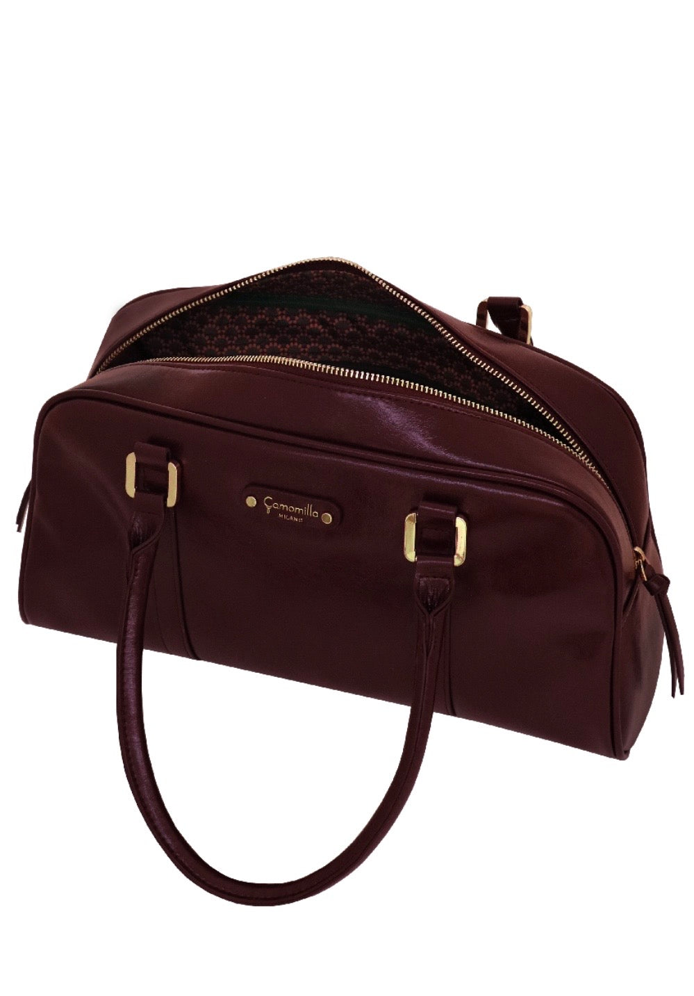 BORSA A SPALLA L GLOSSY & AMBER BORDEAUX                            Camomilla Milano