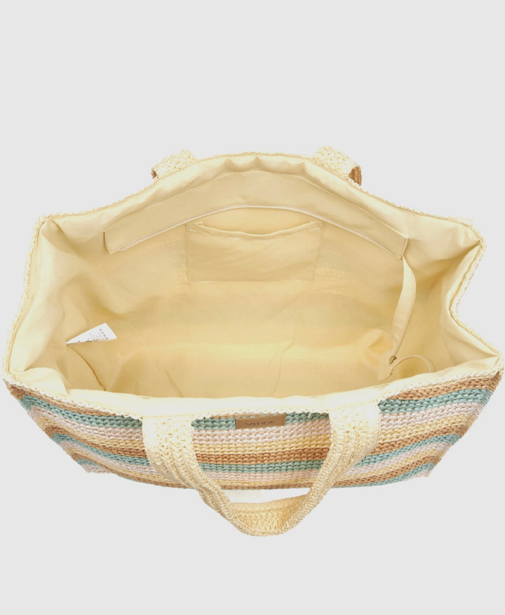 Borsa da mare multicolour                 Verde