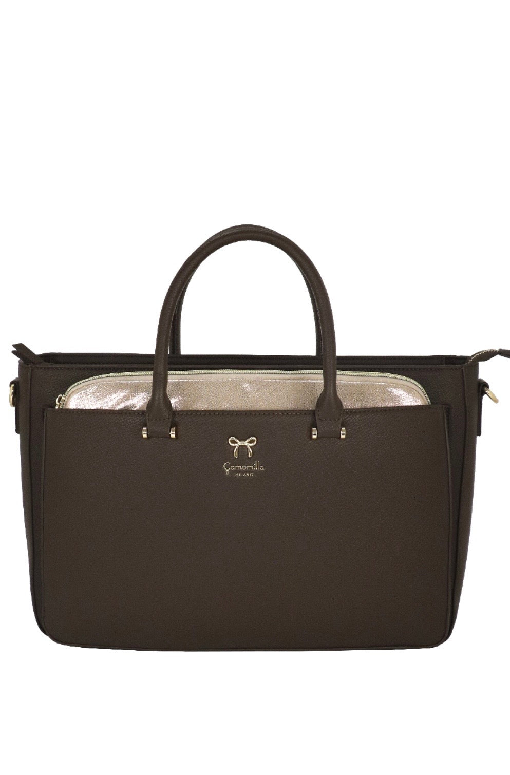 BORSA A MANO CON PORTA PC NICE OFFICE MARRONE                    Camomilla Milano