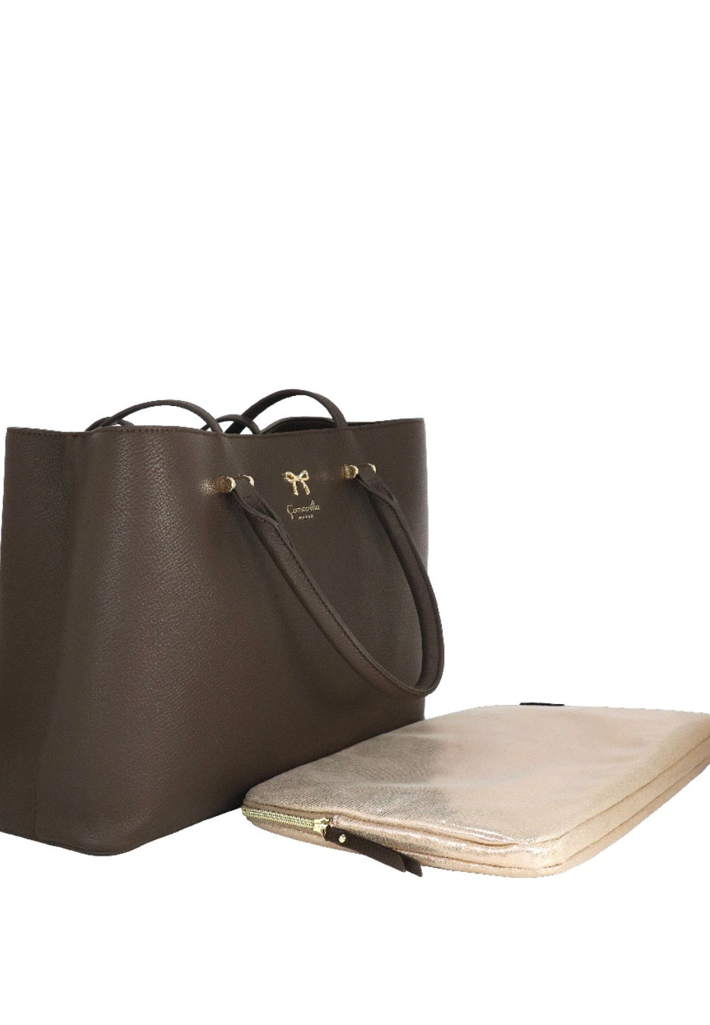 BORSA A SPALLA CON PORTA PC NICE OFFICE MARRONE                     Camomilla Milano