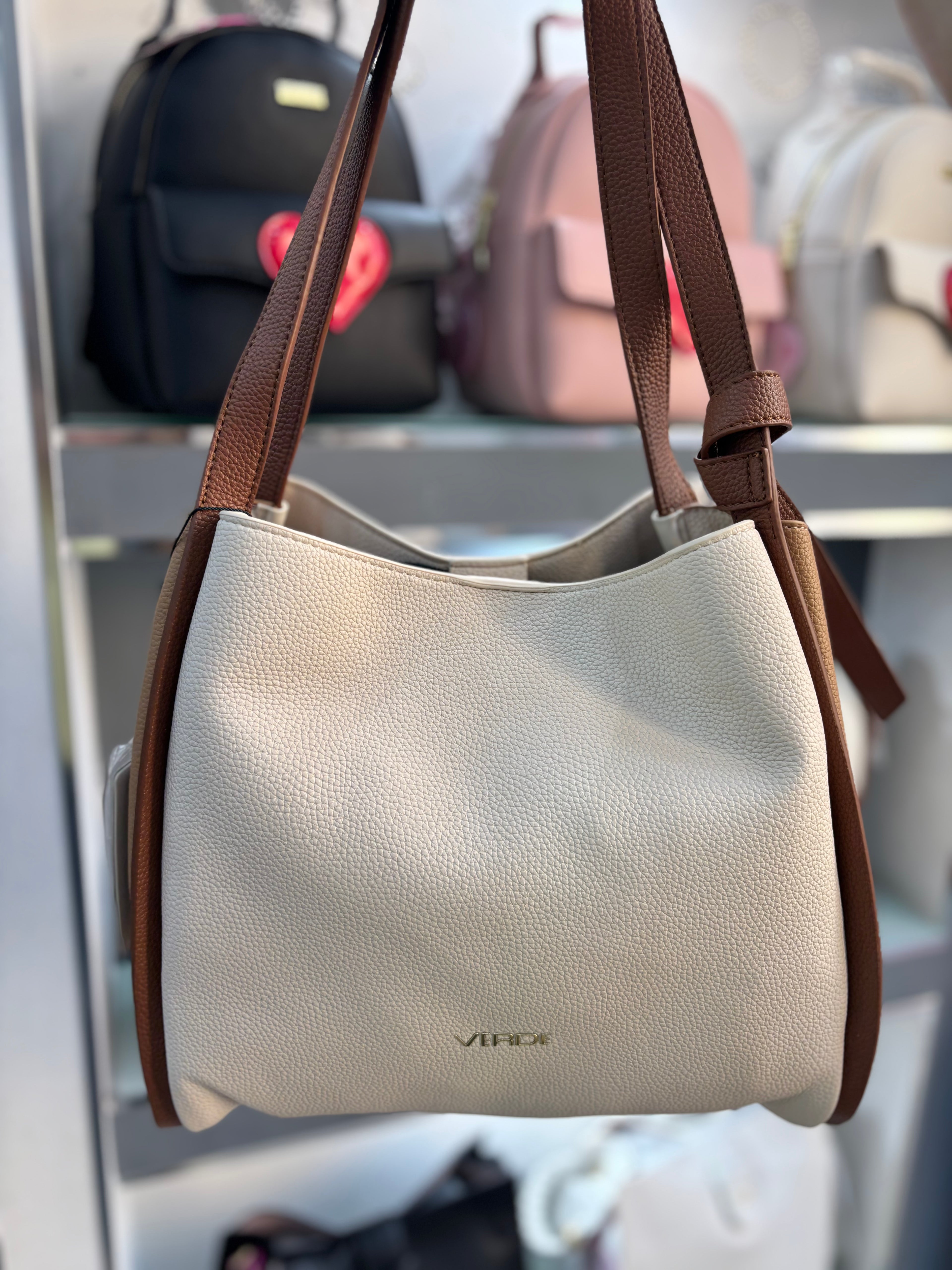 Borsa a spalla beige