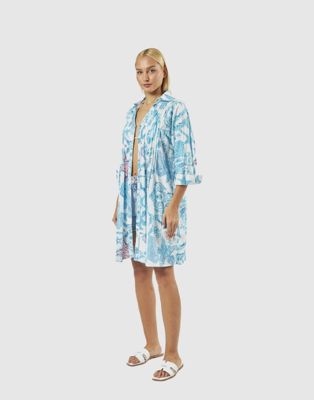 Abito Chemise aqua                           Verde