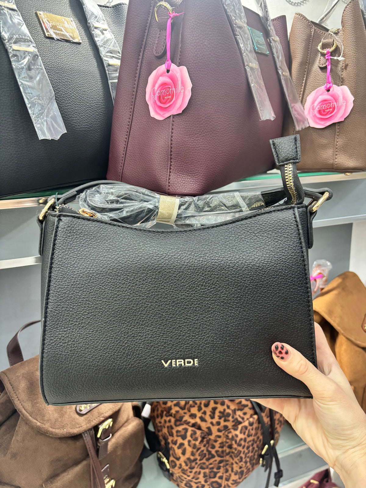 Borsa a tracolla black                         Verde