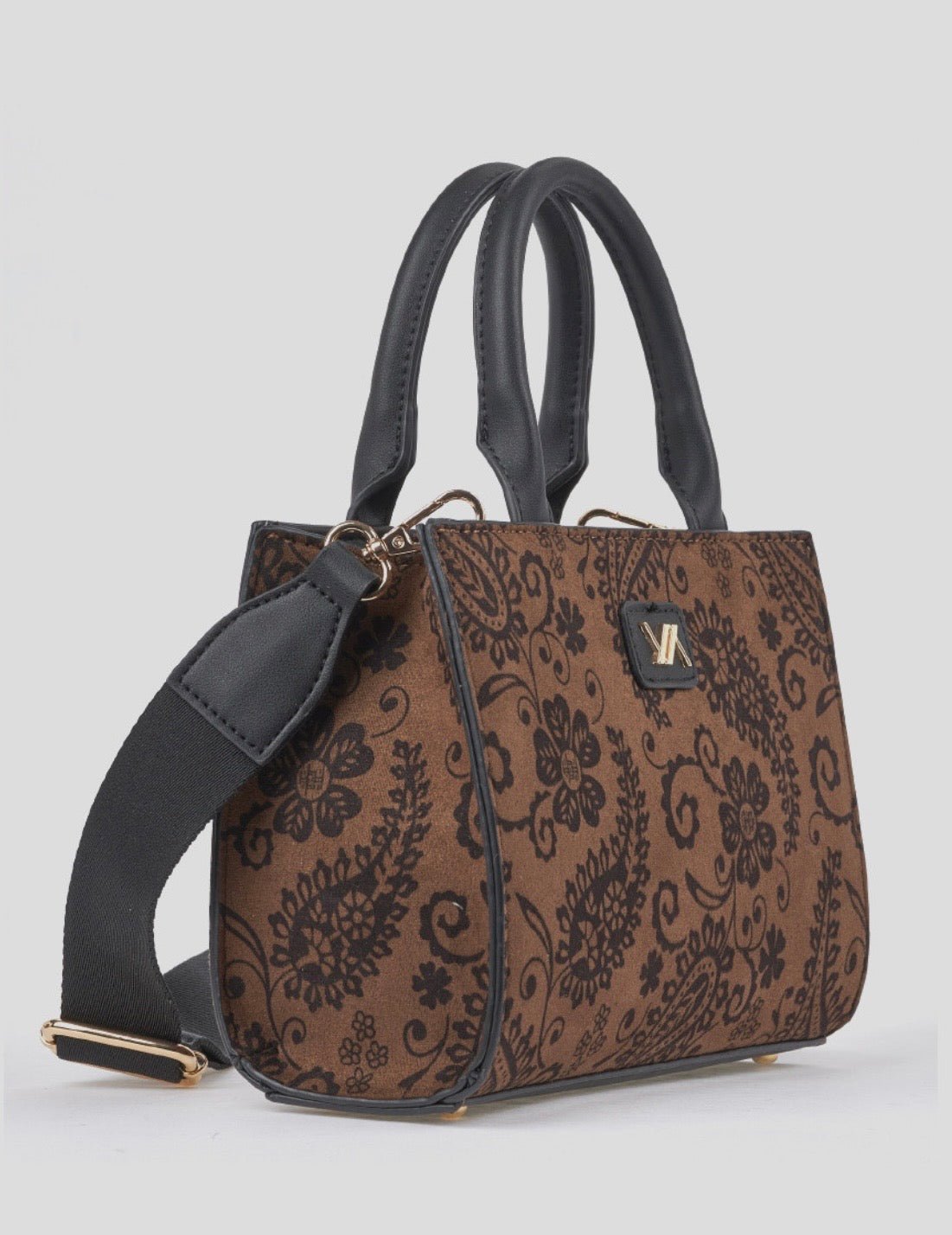 Borsa a mano con tracolla brown      Verde
