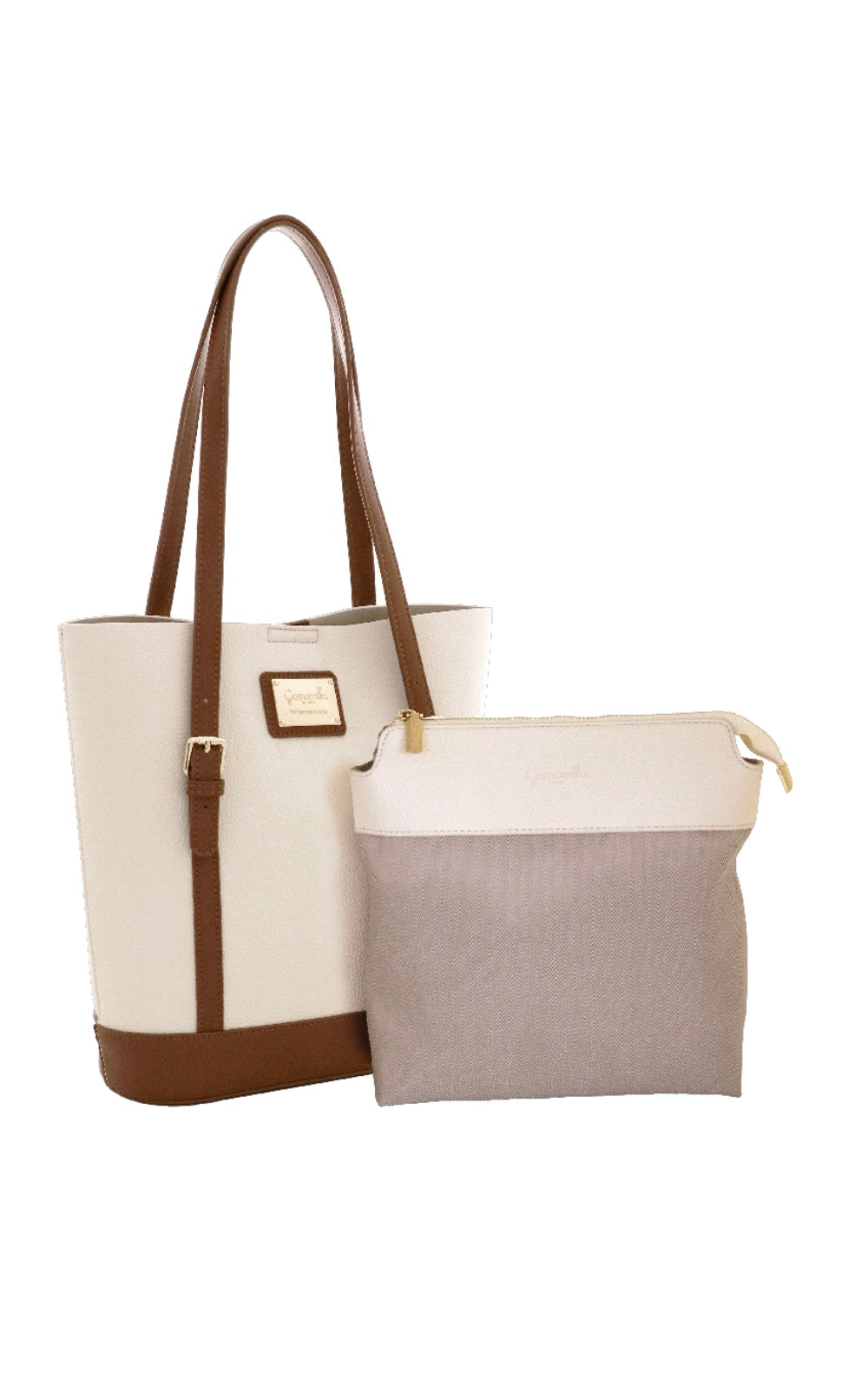 BORSA SPALLA TOFFEE BIANCO          Camomilla milano