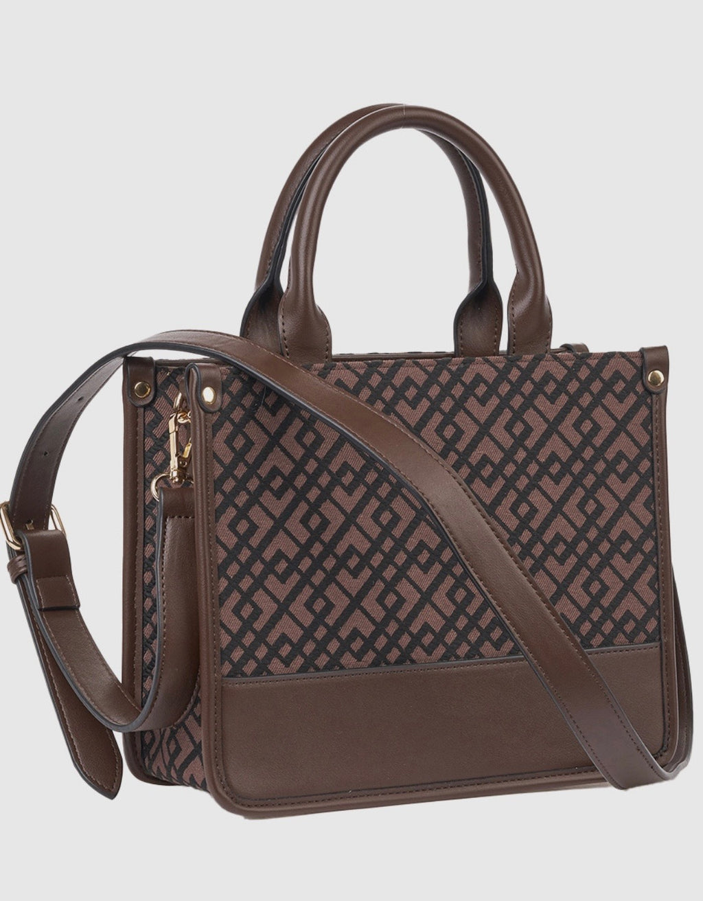 Borsa a mano con tracolla brown       Verde