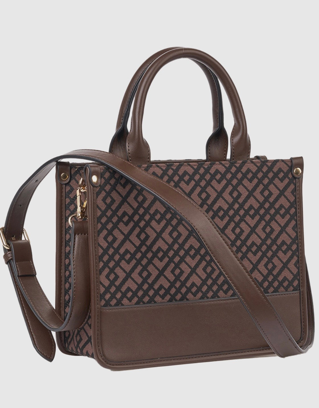 Borsa a mano con tracolla brown       Verde