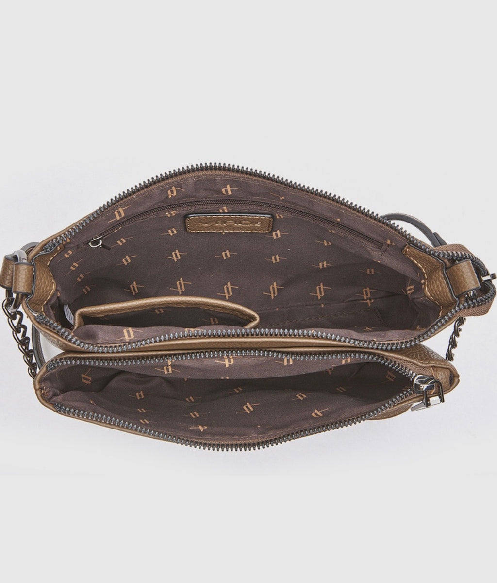 Borsa a tracolla taupe                          Verde