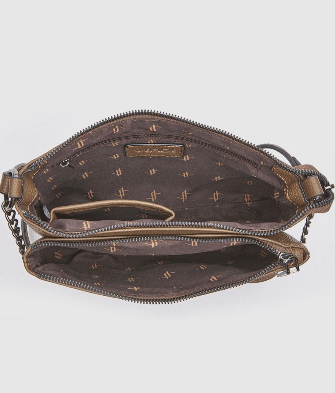 Borsa a tracolla taupe                          Verde