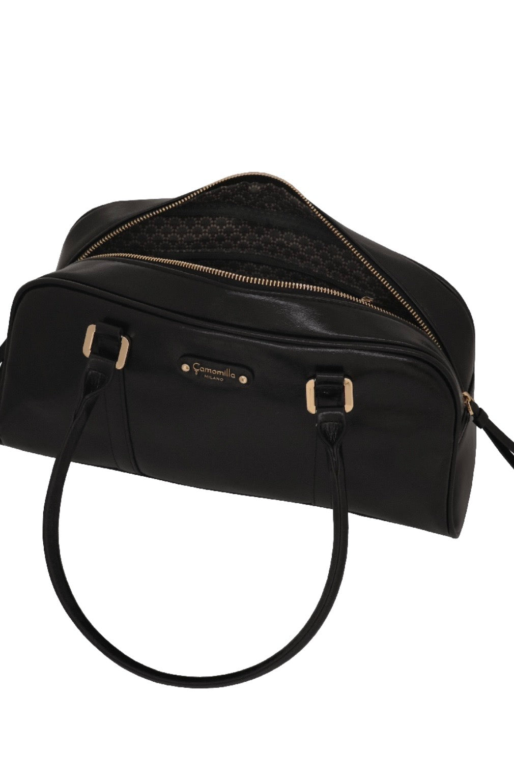 BORSA A SPALLA L GLOSSY & AMBER NERO                                      Camomilla Milano