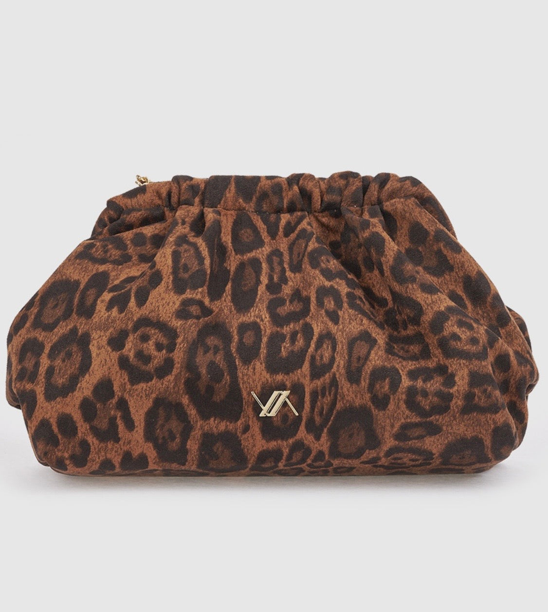 Borsa da sera animal print taupe                                   Verde