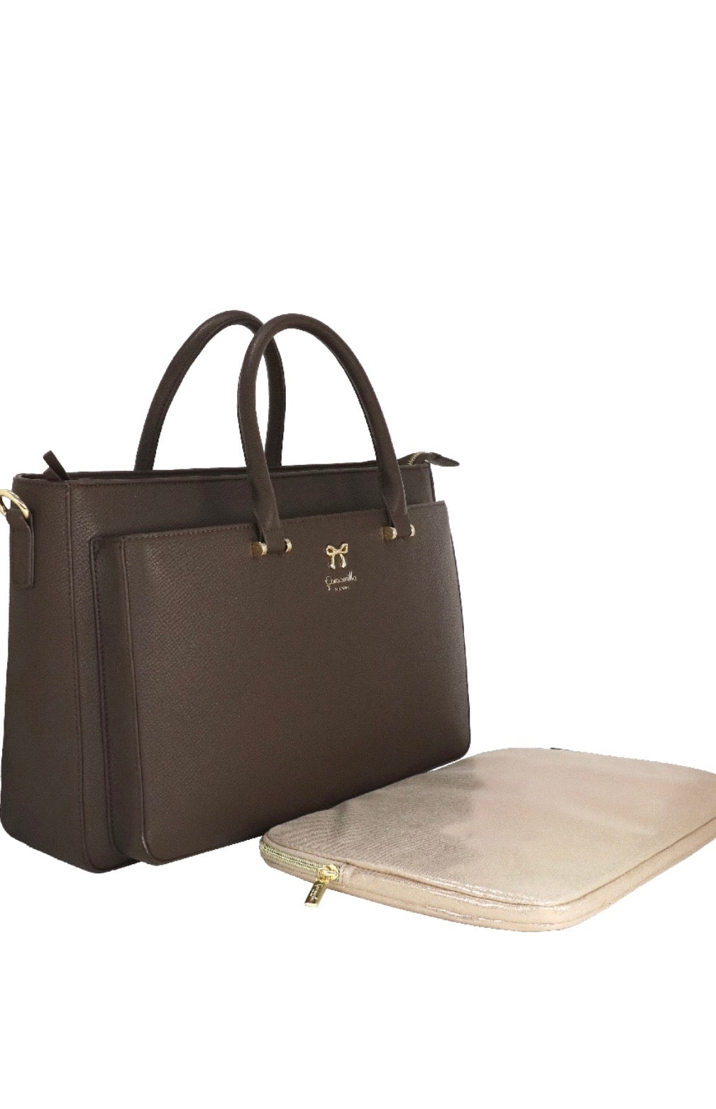 BORSA A MANO CON PORTA PC NICE OFFICE MARRONE                    Camomilla Milano