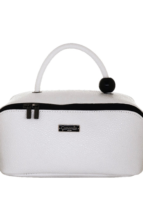 BEAUTY BAG SQUARE M BEAUTY ATMO-SPHERE BIANCO                     Camomilla Milano