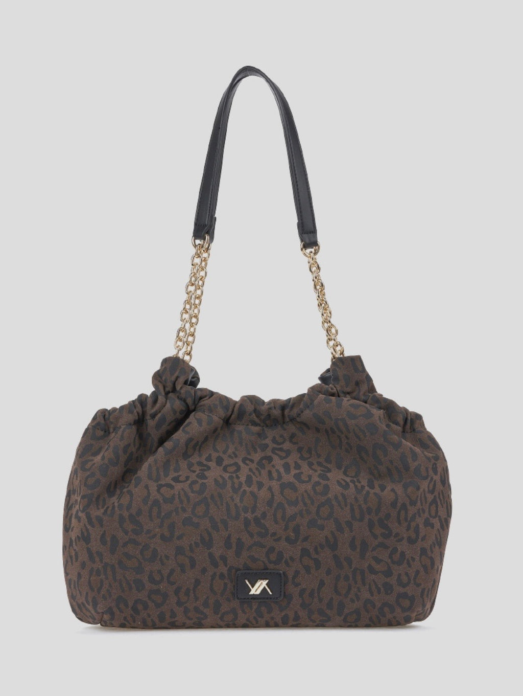 Borsa a spalla animal print                  Verde