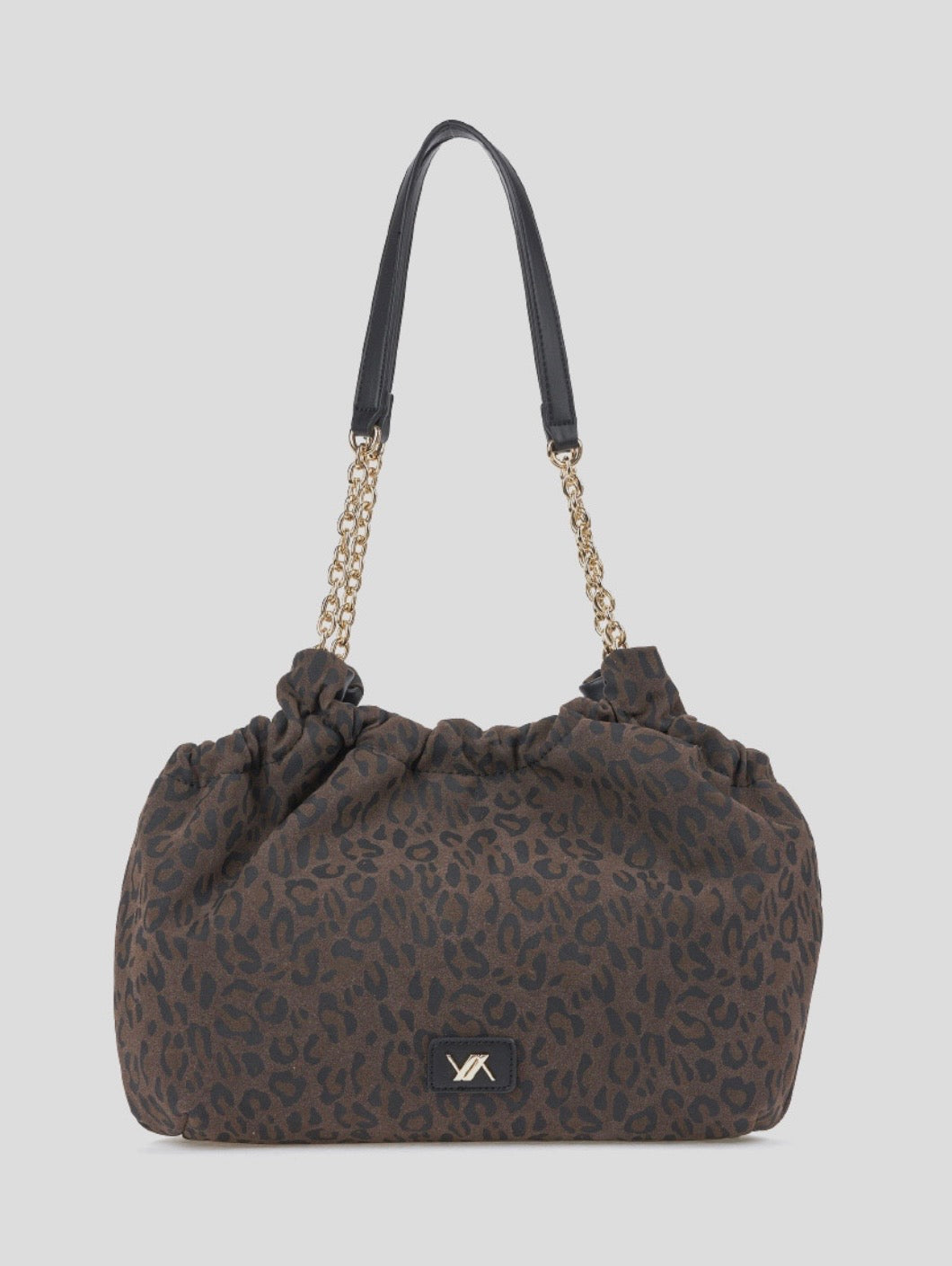 Borsa a spalla animal print                  Verde