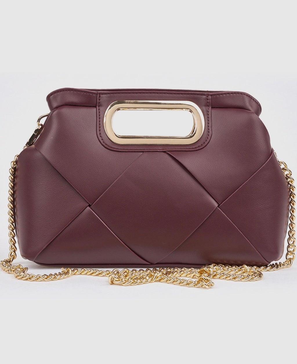 Borsa a mano con tracolla bordeaux                                             Verde