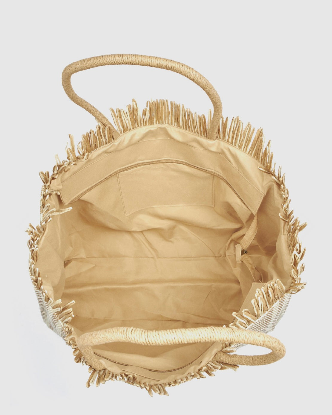 Borsa da mare beige                         Verde
