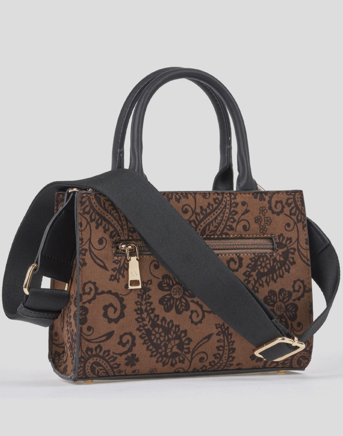 Borsa a mano con tracolla brown      Verde