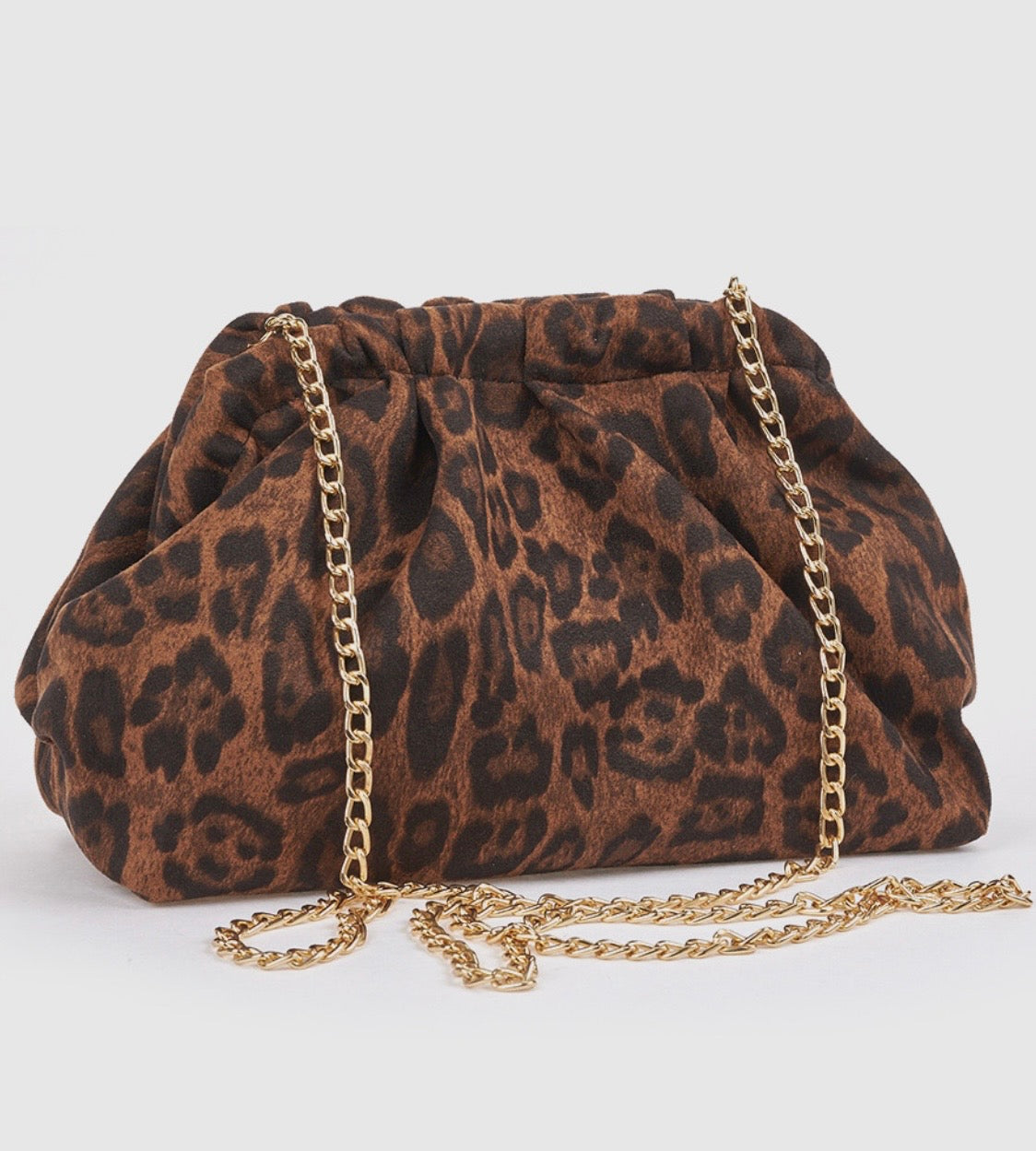 Borsa da sera animal print taupe                                   Verde