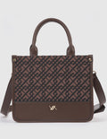 Borsa a mano con tracolla brown       Verde