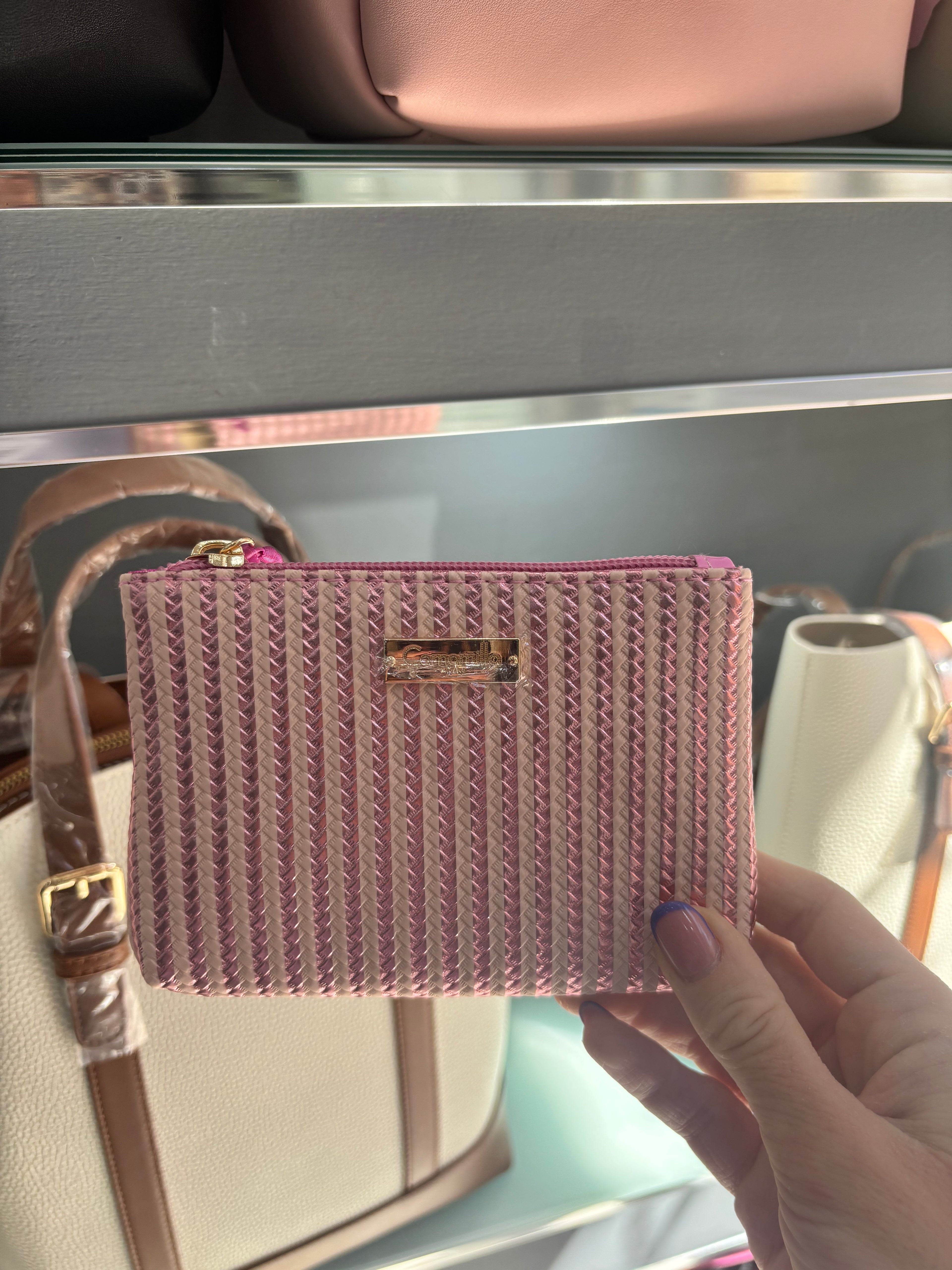 PORTAMONETE COLORFUL PINK STRIP                                                   Camomilla milano