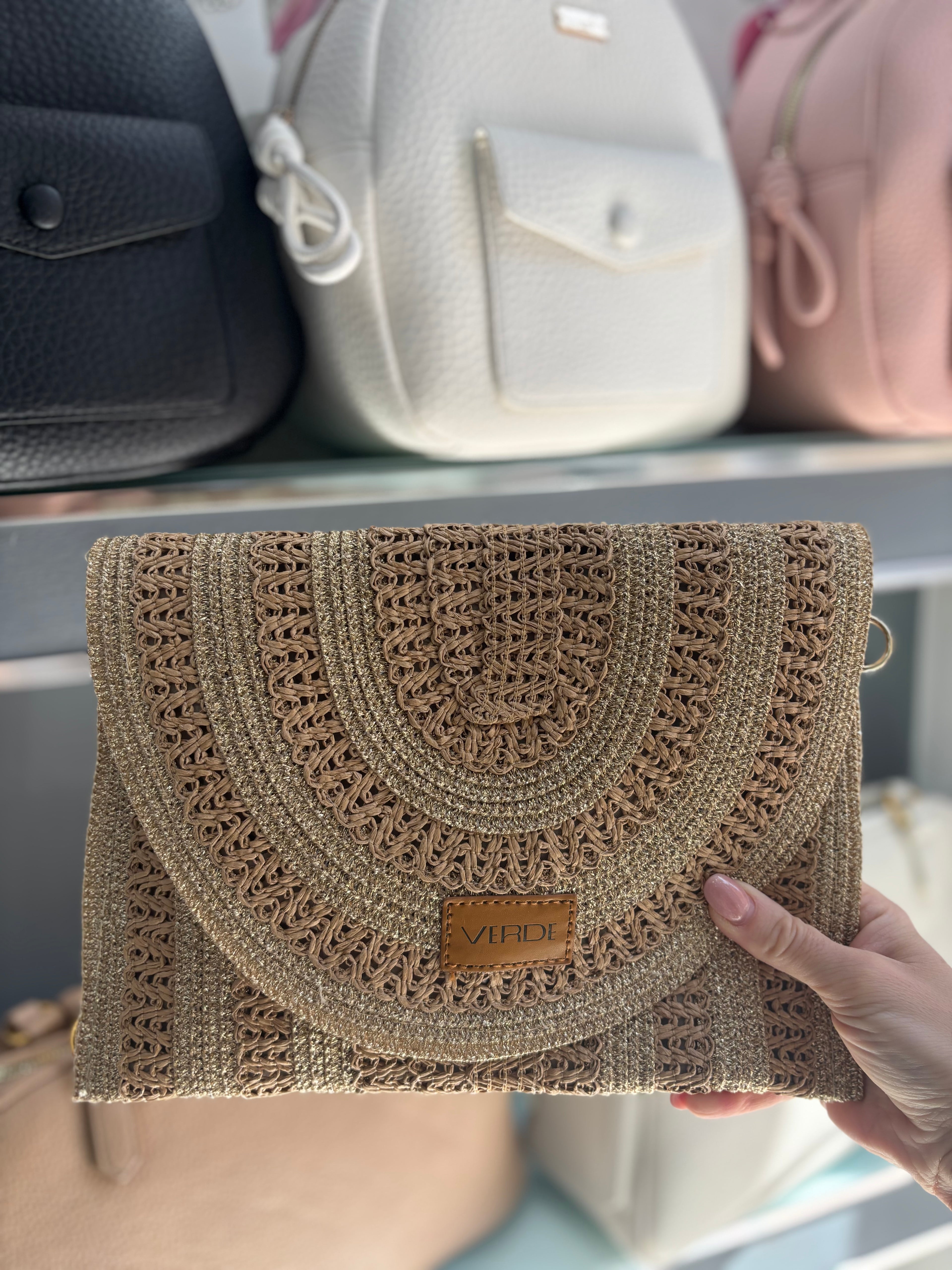 Borsa a tracolla beige                         Verde