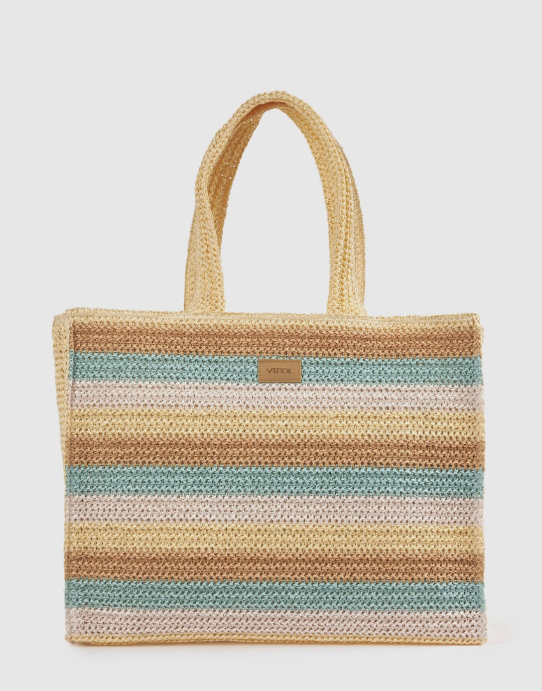 Borsa da mare multicolour                 Verde