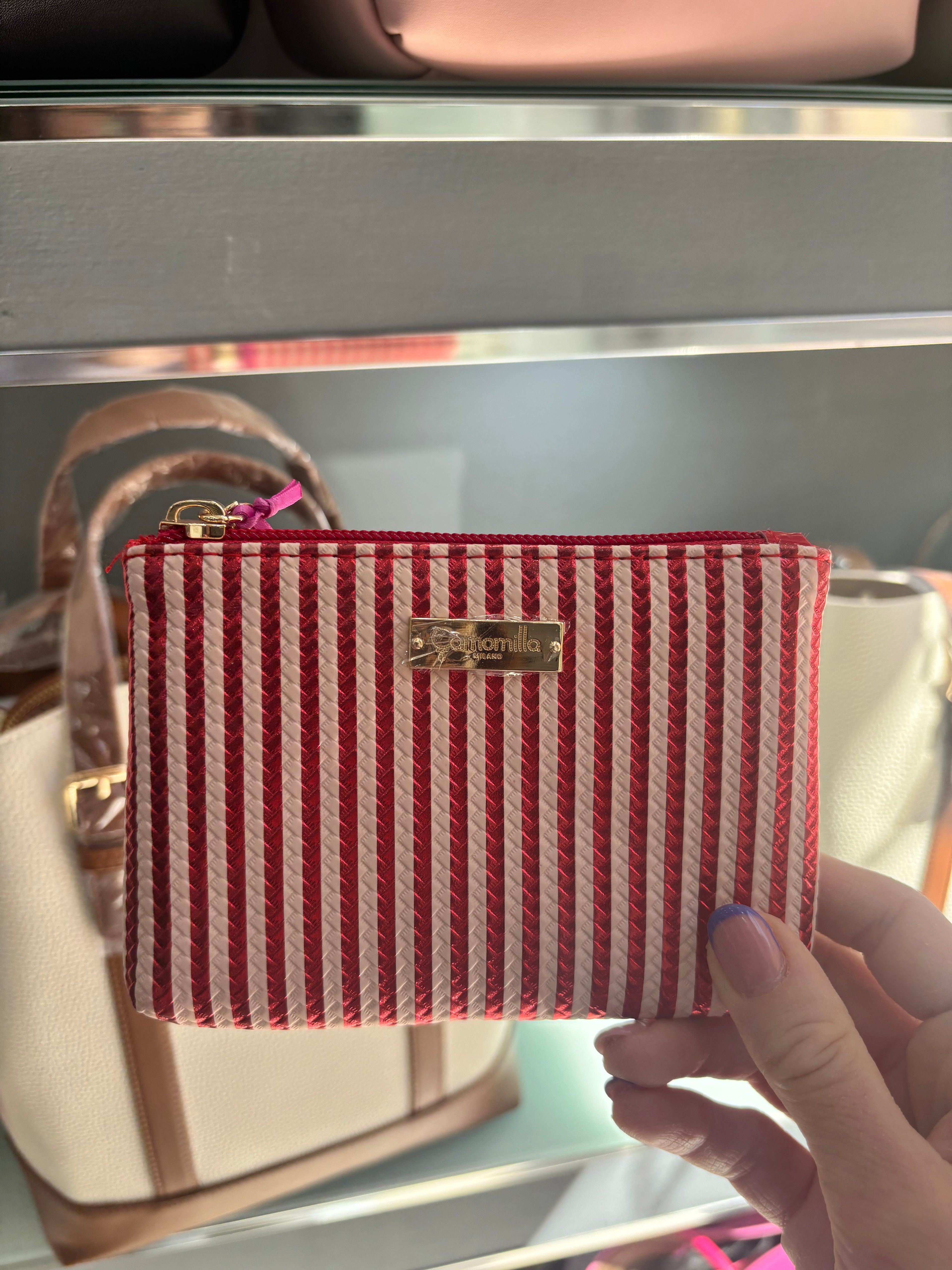 PORTAMONETE COLORFUL RED STRIPE                                                 Camomilla milano