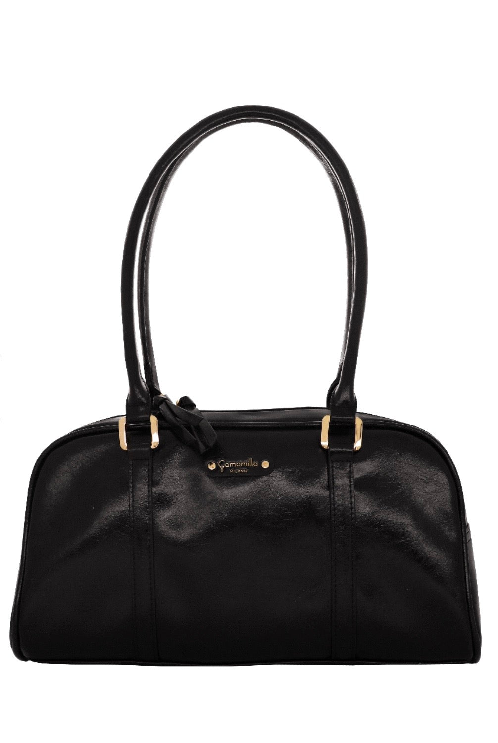 BORSA A SPALLA L GLOSSY & AMBER NERO                                      Camomilla Milano