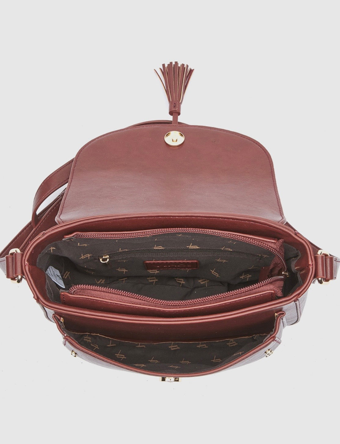 Borsa a tracolla bordeaux                   Verde