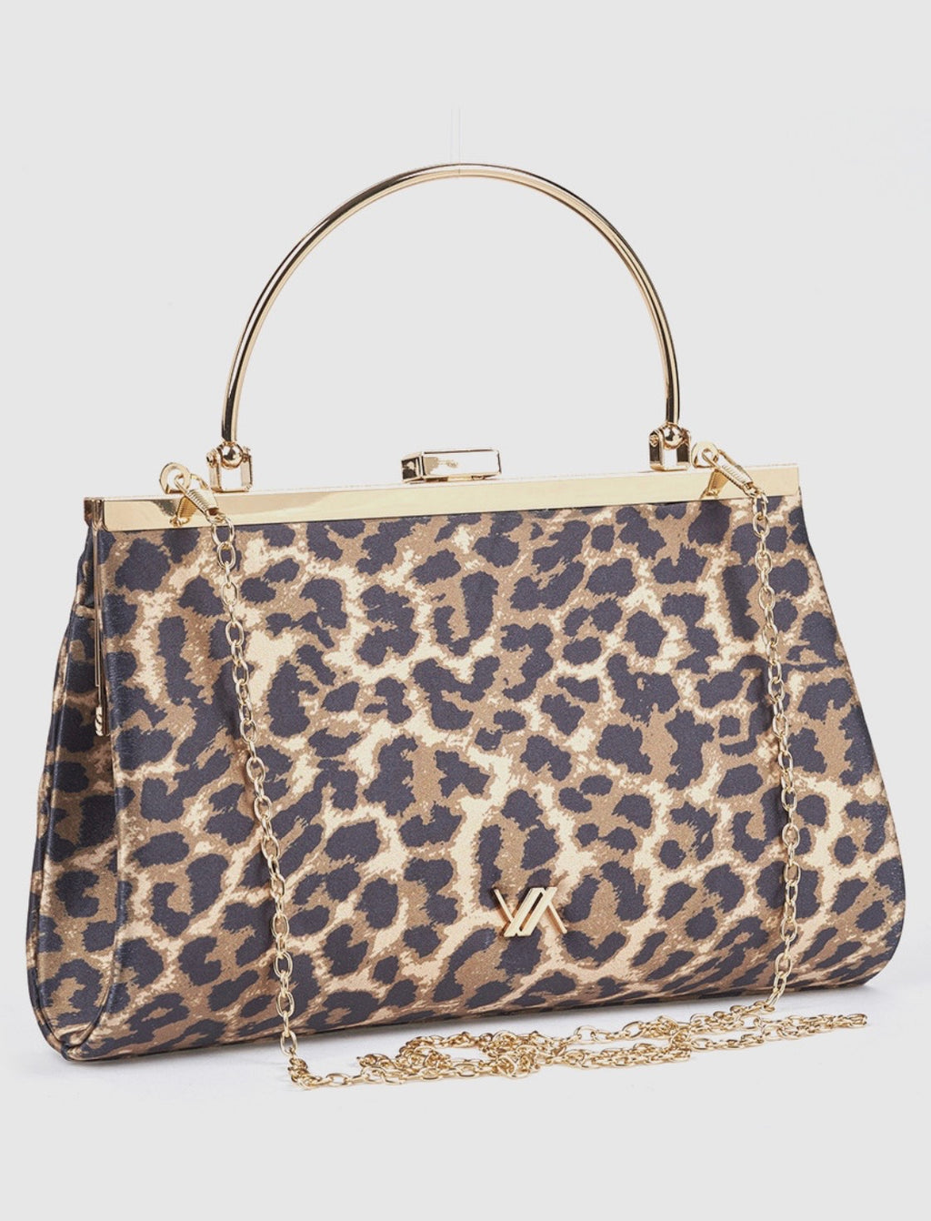 Borsa da sera animal print                 Verde