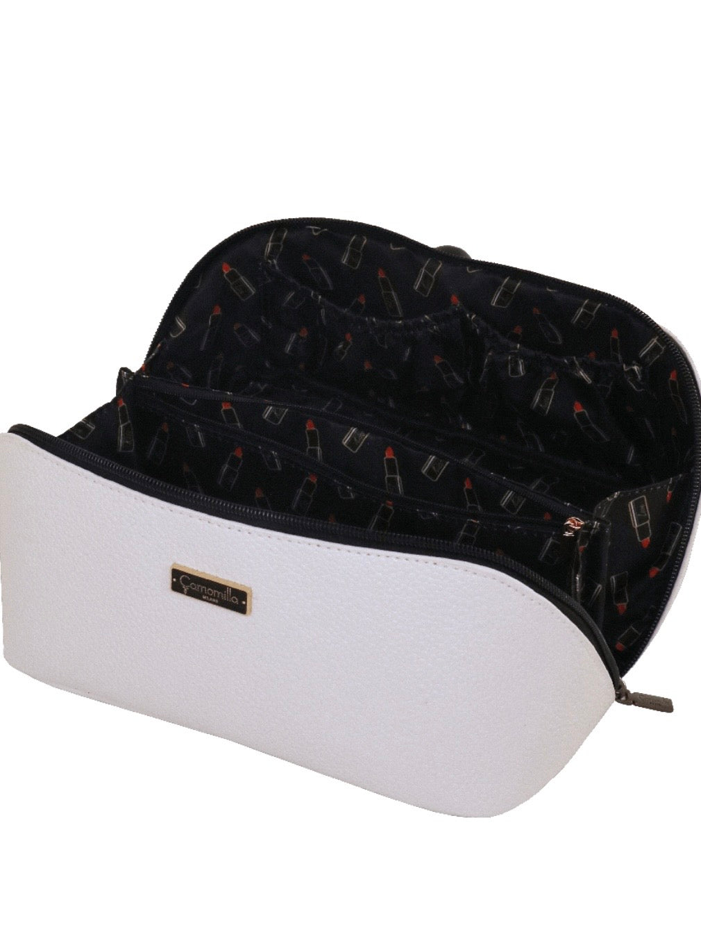 BEAUTY BAG SQUARE M BEAUTY ATMO-SPHERE BIANCO                     Camomilla Milano