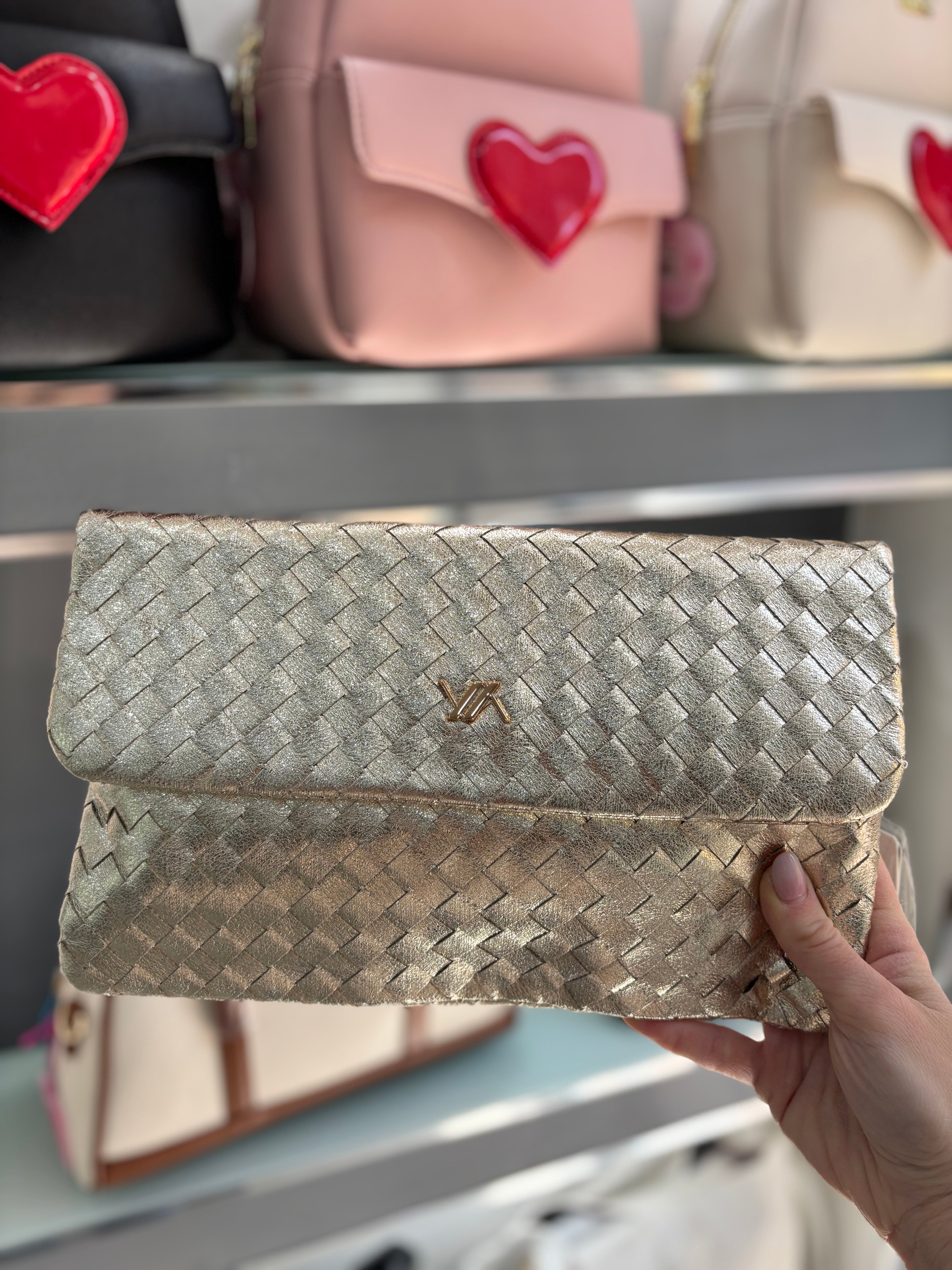 Borsa a tracolla gold                       Verde
