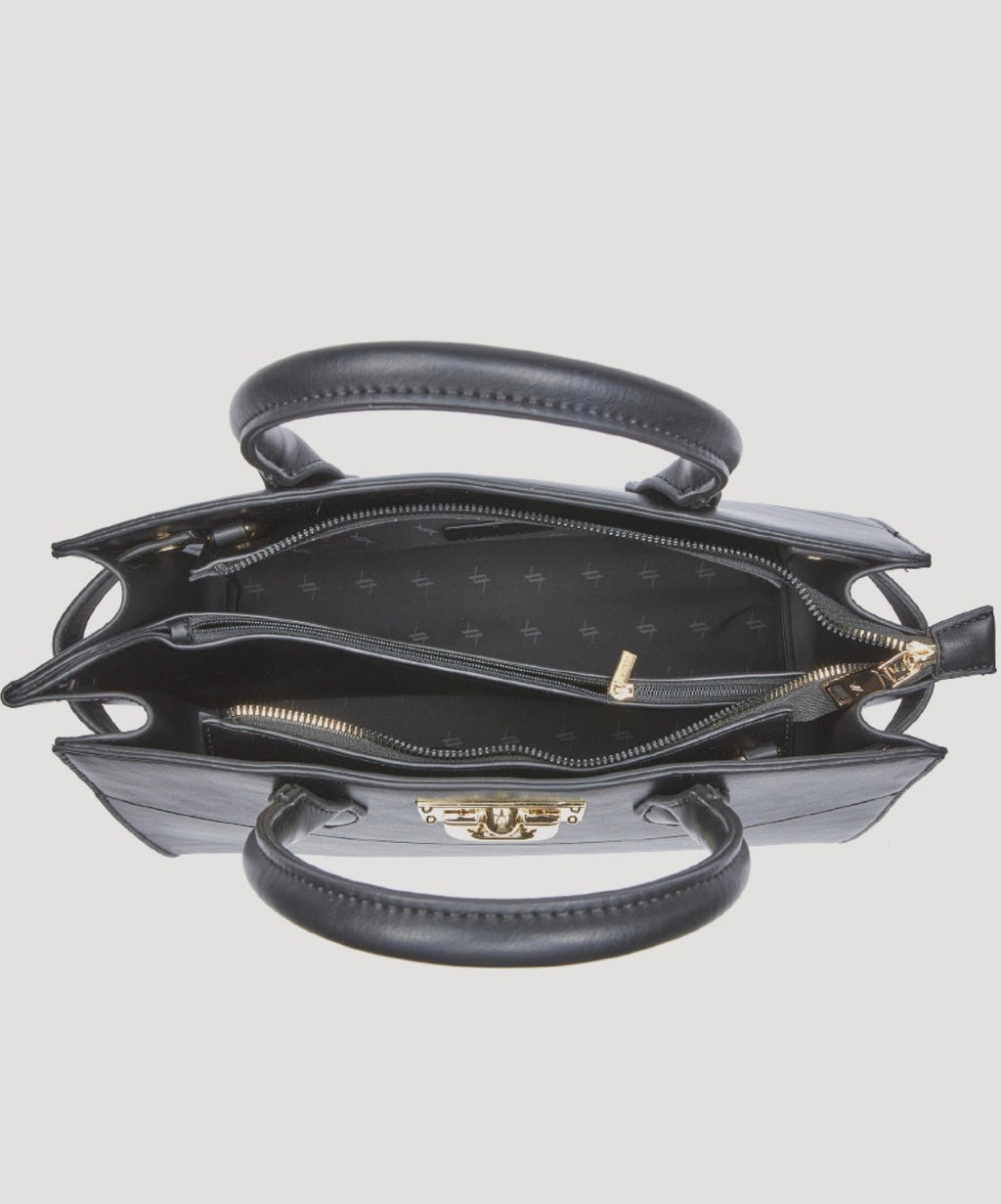 Borsa a mano con tracolla black         Verde