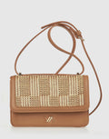 Borsa a tracolla camel                        Verde
