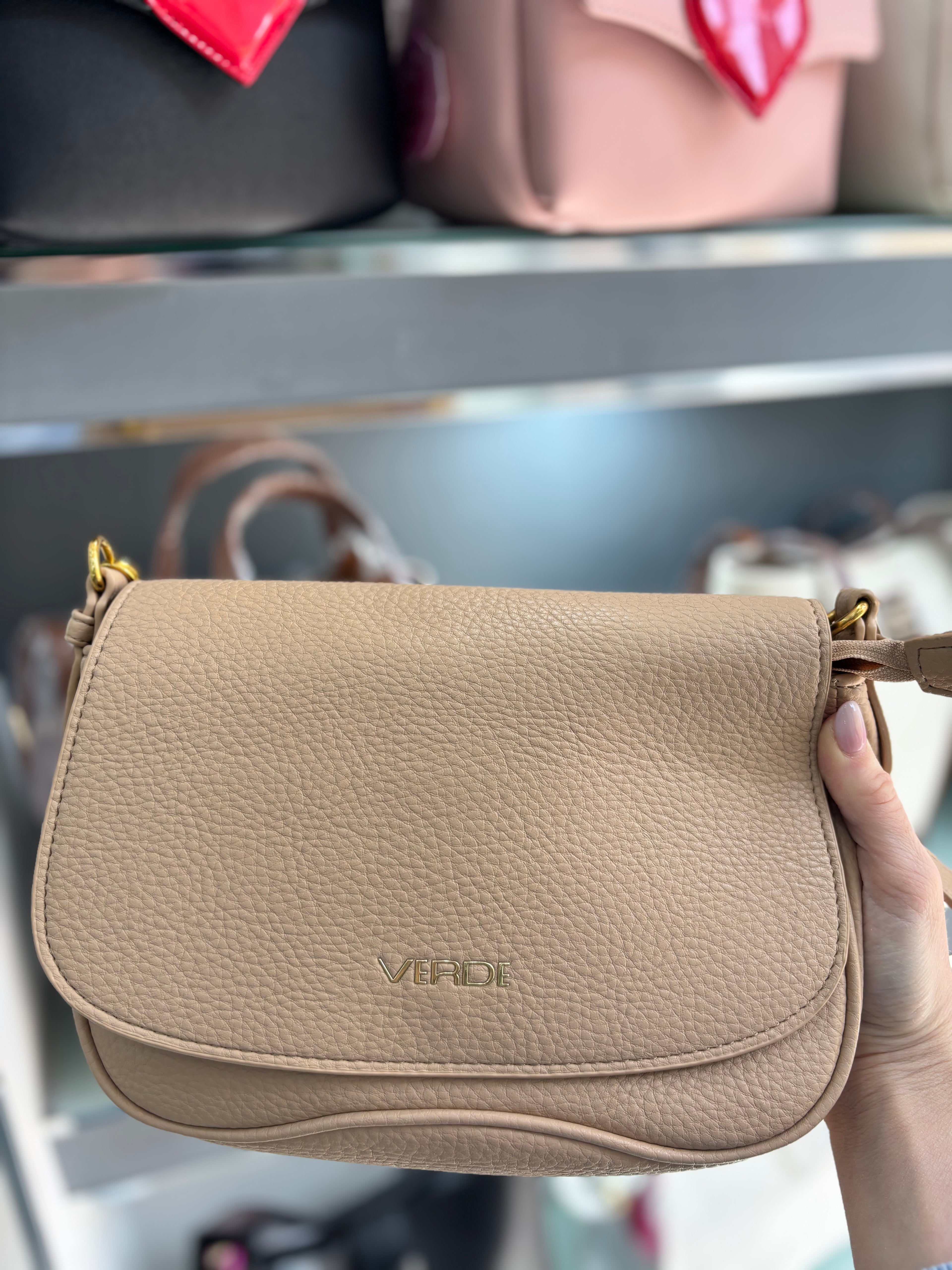 Borsa a tracolla beige                         Verde