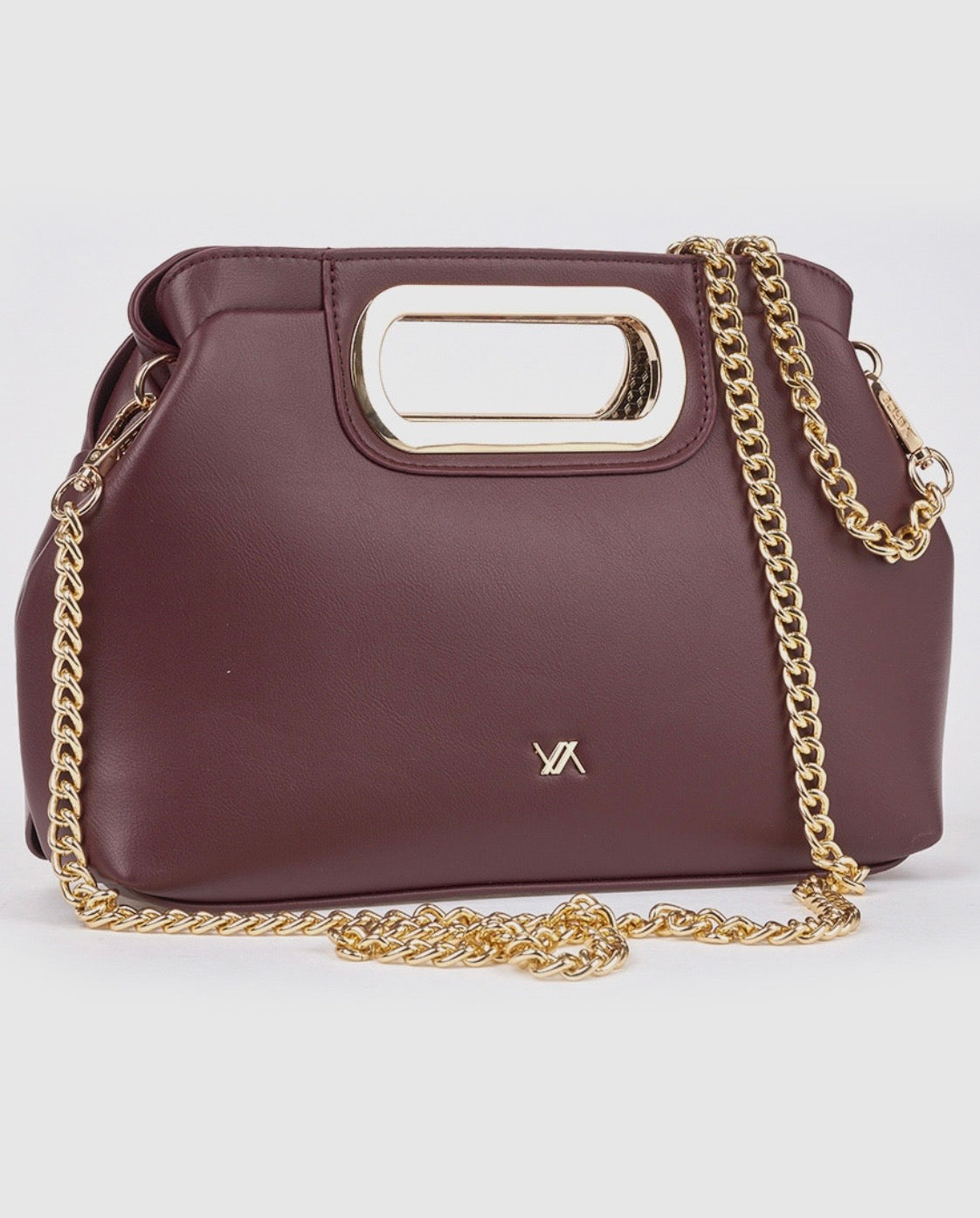 Borsa a mano con tracolla bordeaux                                             Verde