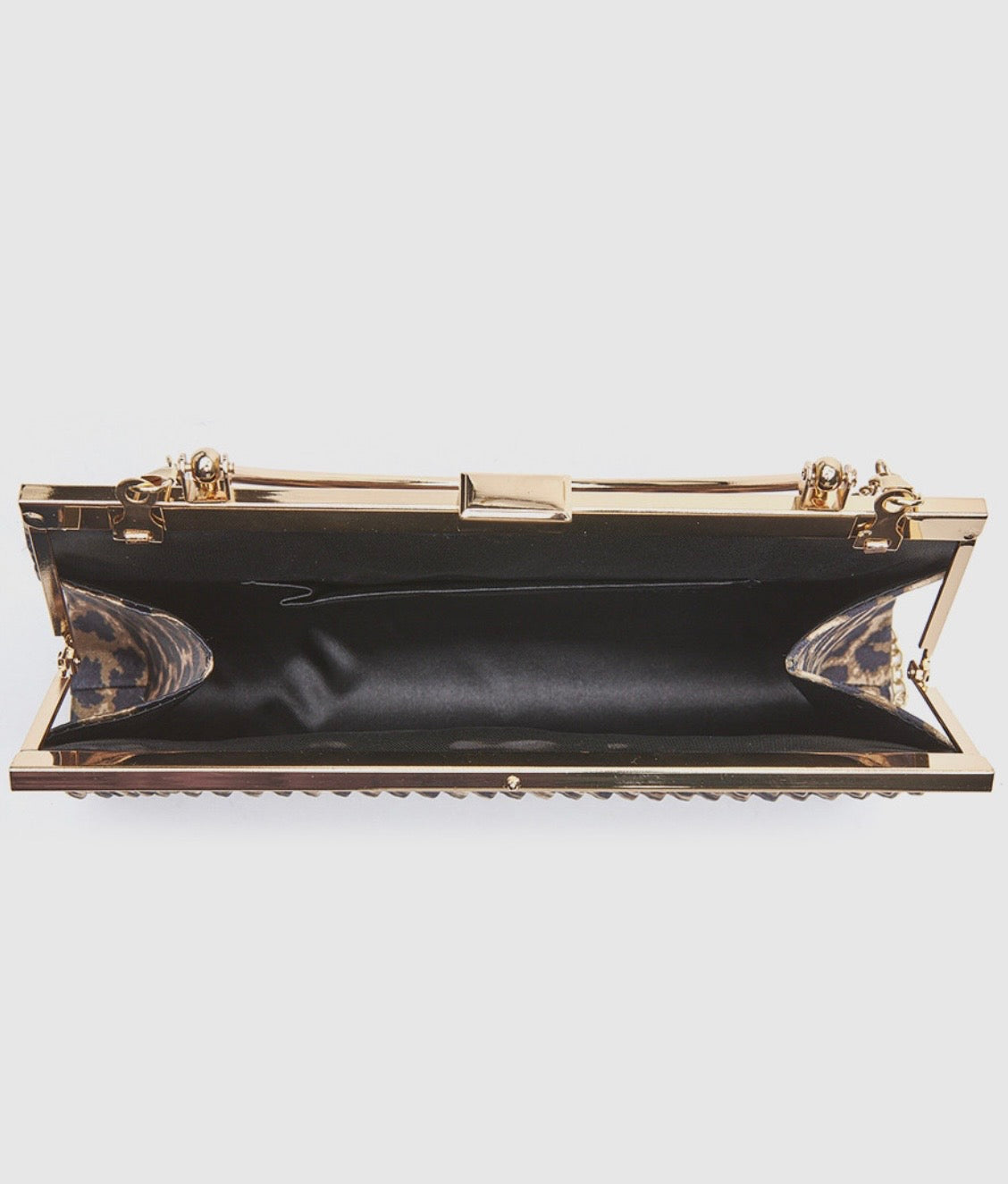 Borsa da sera animal print                 Verde