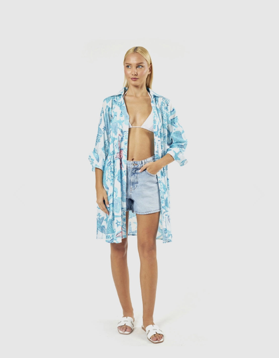 Abito Chemise aqua                           Verde